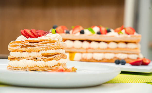 Tropical fruit mille-feuille recipe