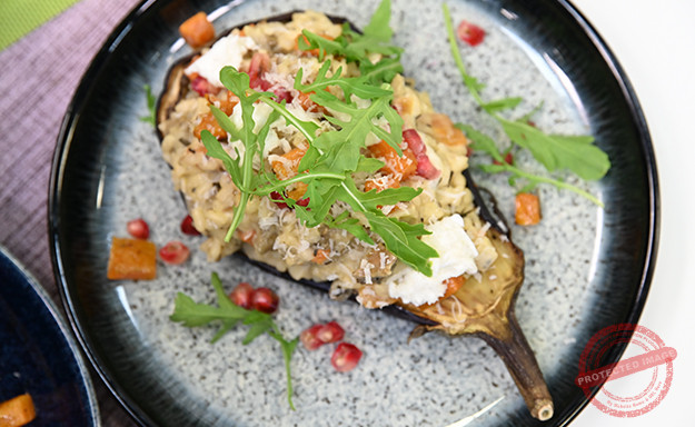 aubergine risotto