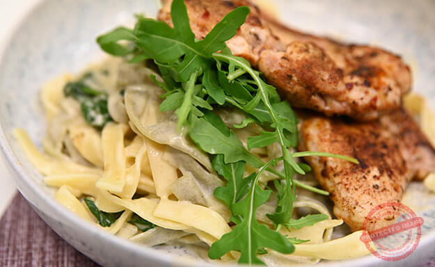 chicken with tagliatelle