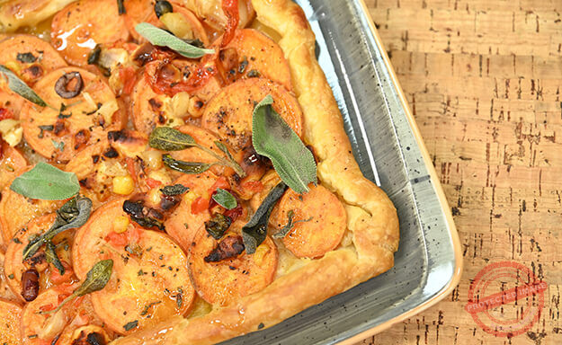 sweet potato and gbejniet tart