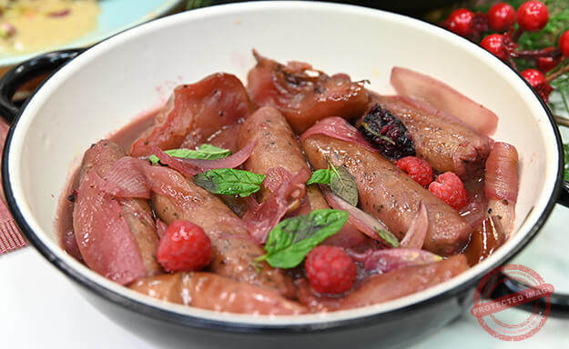 baked vegan sausages