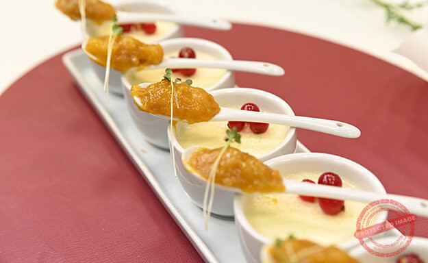mango panna cotta
