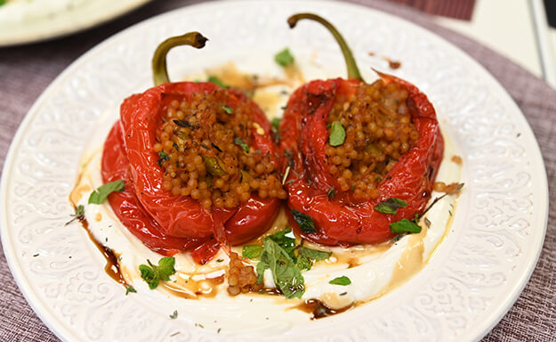 baked romano peppers