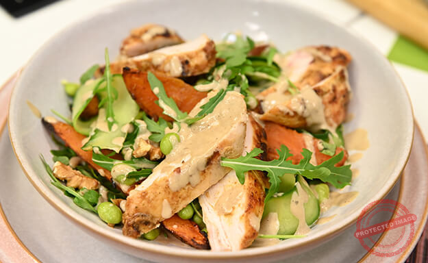 garlic roasted chicken salad