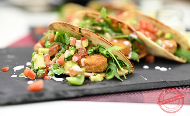 vegetarian chicken tacos