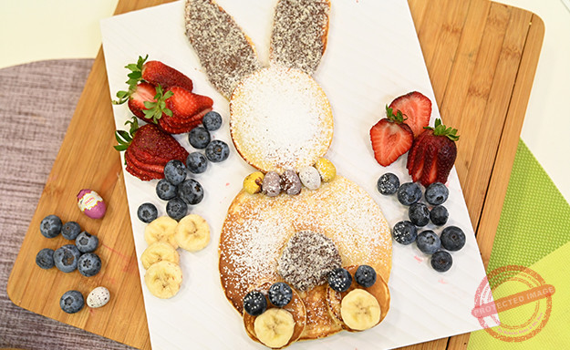 bunny easter pancakes