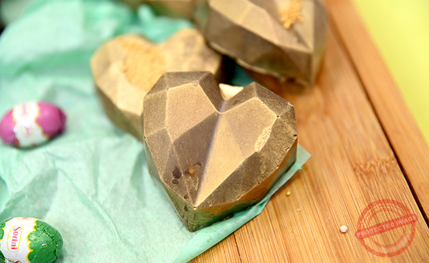 gilded choc hearts