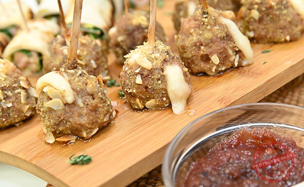 beef and almond lollipop