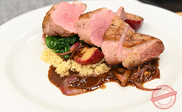 duck breast with couscous