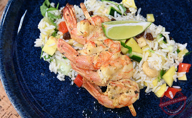 grilled prawns