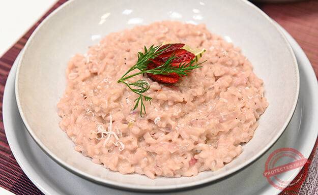 strawberry risotto