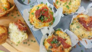 Savoury breakfast muffins