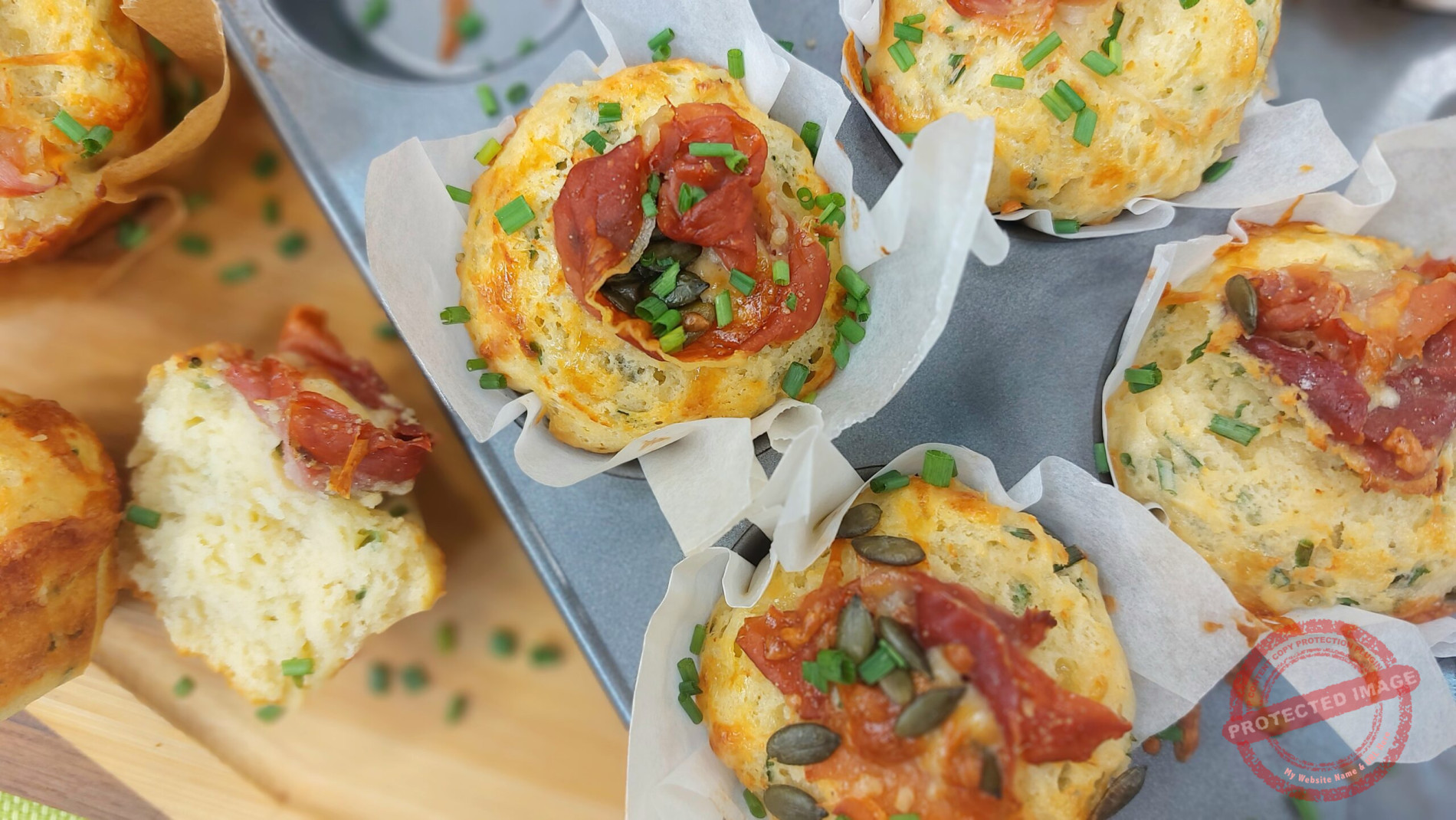 Savoury breakfast muffins