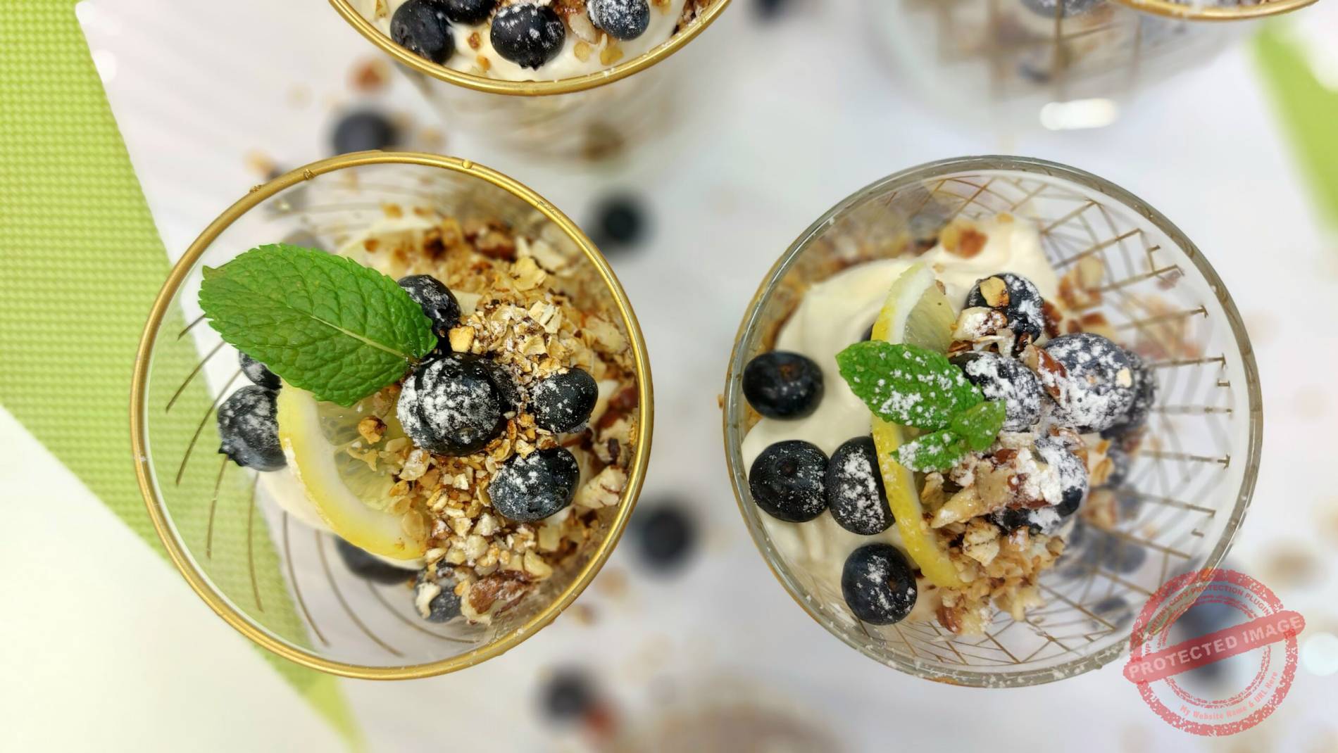 Whipped Greek yogurt with lemon honey and toasted oats